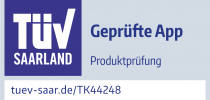 TK44248 Prüfzeichen Mediteo GmbH TÜV geprüfte App 2020 zw